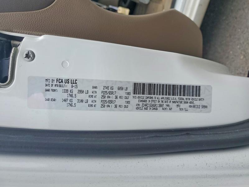 53691336 :رقم المزاد ، 2C4RC1GGXGR113607 vin ، 2016 Chrysler Town & Country مزاد بيع