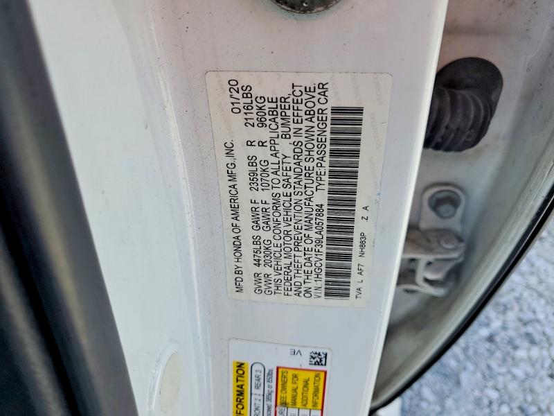 Aukcja sprzedaży 2020 Honda Accord, vin: 1HGCV1F39LA057884, numer aukcji: 52548506