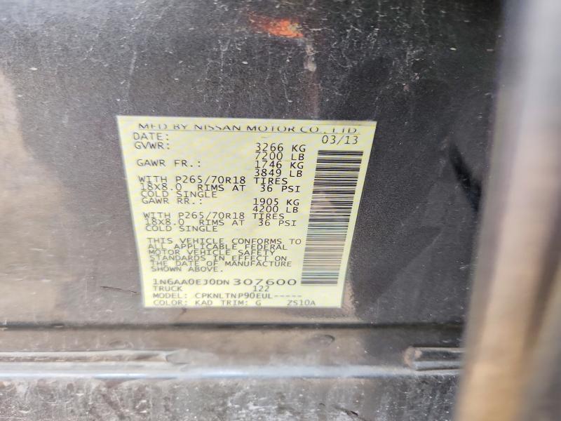 Aukcja sprzedaży 2013 Nissan Titan, vin: 1N6AA0EJ0DN307600, numer aukcji: 54351776