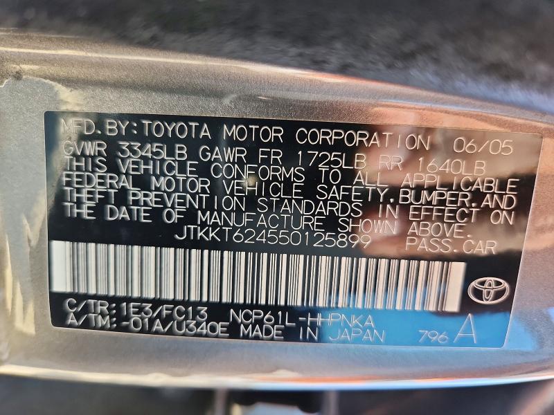 Aukcja sprzedaży 2005 Scion Xa, vin: JTKKT624550125899, numer aukcji: 54351586