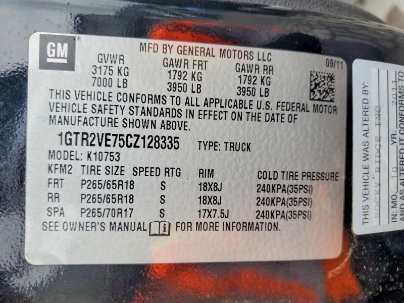 Aukcja sprzedaży 2012 Gmc Sierra, vin: 1GTR2VE75CZ128335, numer aukcji: 54057536