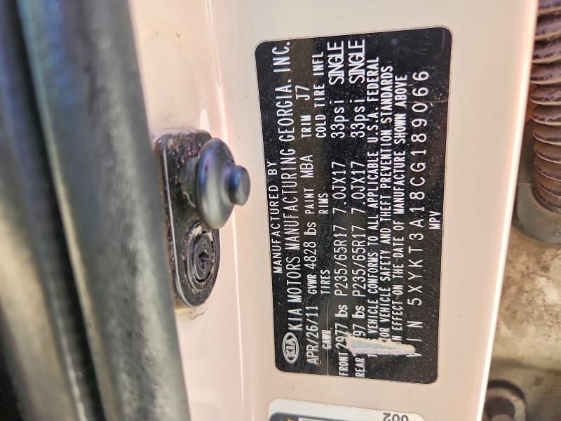 Aukcja sprzedaży 2012 Kia Sorento, vin: 5XYKT3A18CG189066, numer aukcji: 52928946