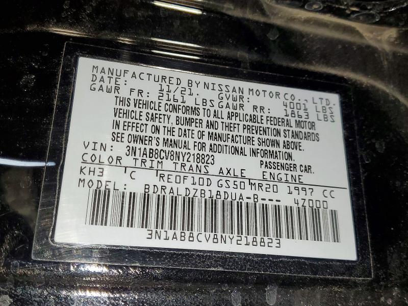 Aukcja sprzedaży 2022 Nissan Sentra, vin: 3N1AB8CV8NY218823, numer aukcji: 53140686