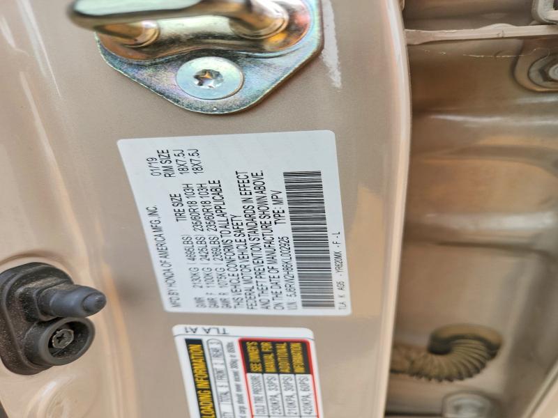 Aukcja sprzedaży 2019 Honda Cr-v, vin: 5J6RW2H86KL002925, numer aukcji: 54302366