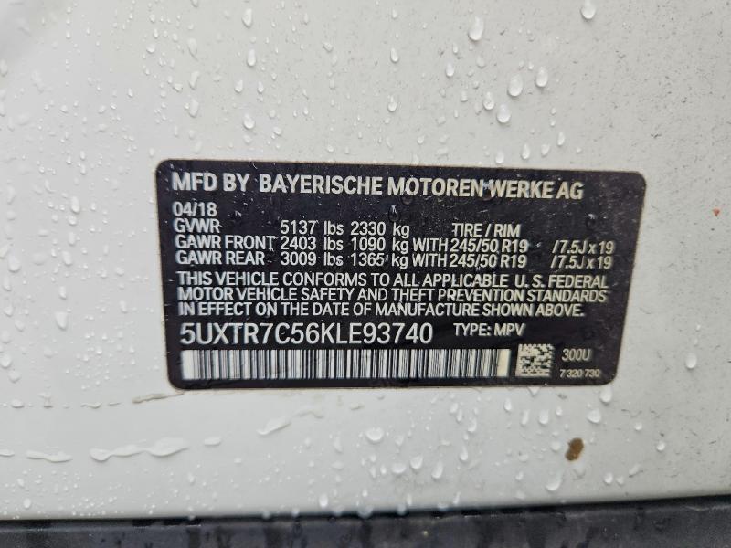 Продажа на аукционе авто 2019 Bmw X3, vin: 5UXTR7C56KLE93740, номер лота: 54981366