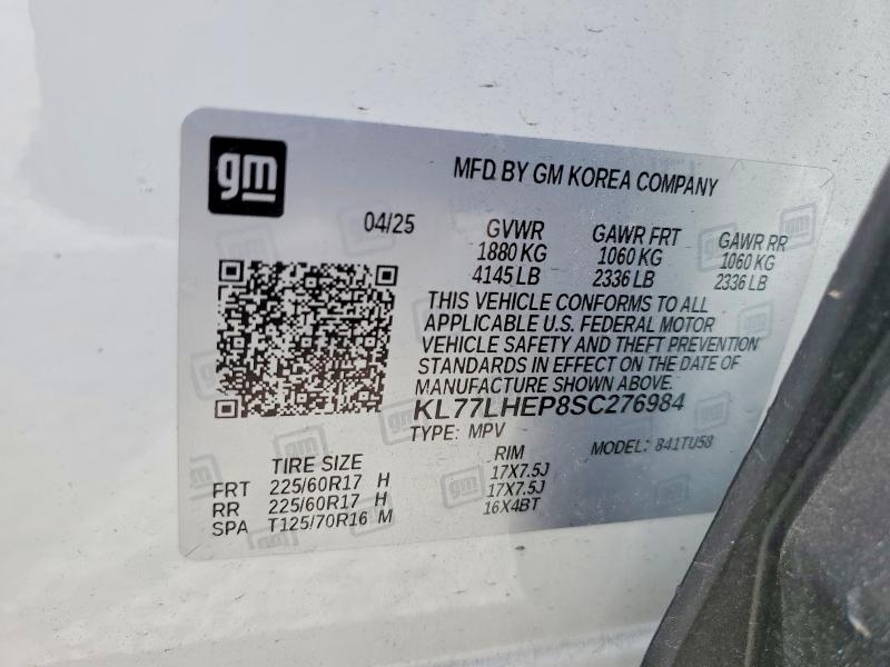 Продажа на аукционе авто 2025 Chevrolet Trax, vin: KL77LHEP8SC276984, номер лота: 52524936