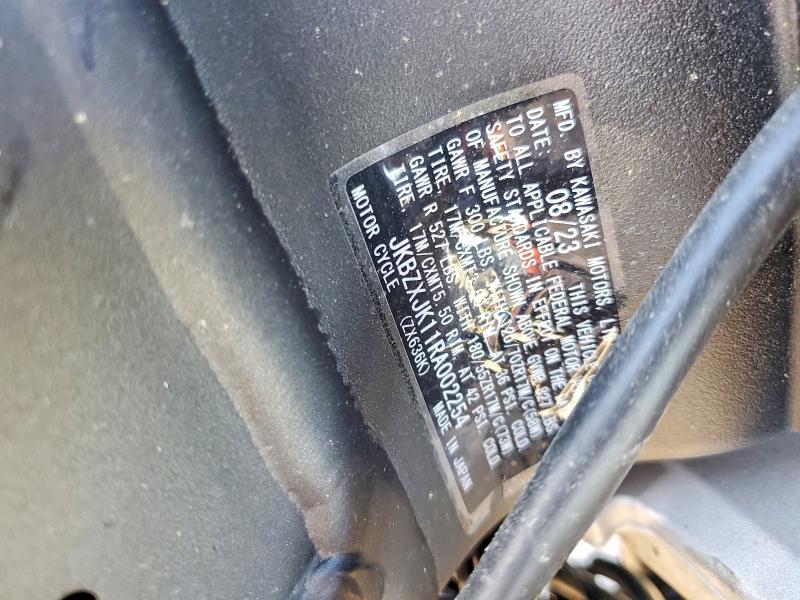 2024 Kawasaki Zx636 მანქანა იყიდება აუქციონზე, vin: JKBZXJK11RA002254, აუქციონის ნომერი: 51651236