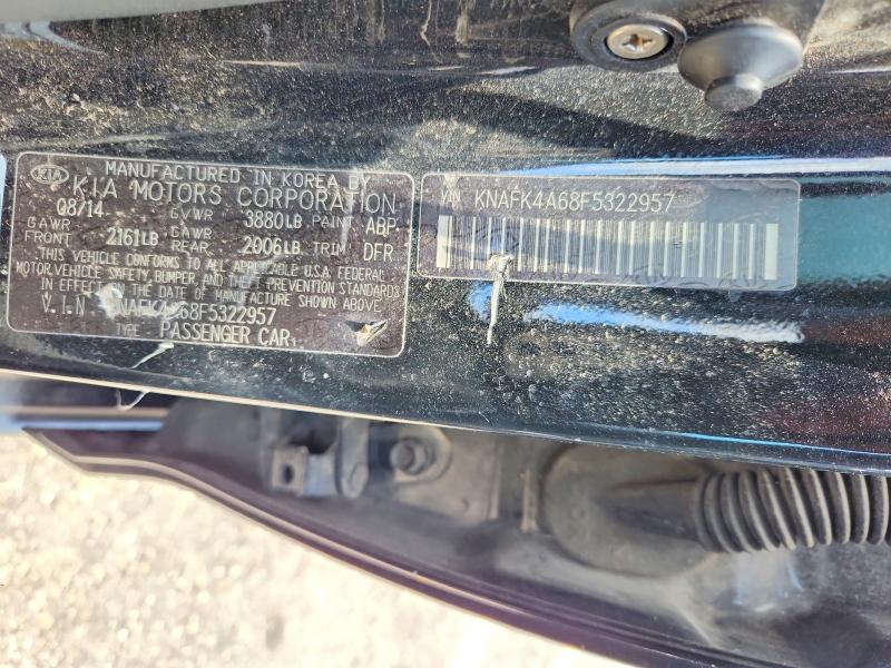 Aukcja sprzedaży 2015 Kia Forte, vin: KNAFK4A68F5322957, numer aukcji: 54087126