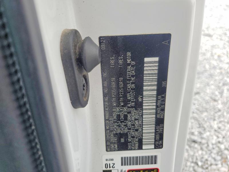 55328356 :رقم المزاد ، 5TDZRKEC8NS074931 vin ، 2022 Toyota Sienna مزاد بيع