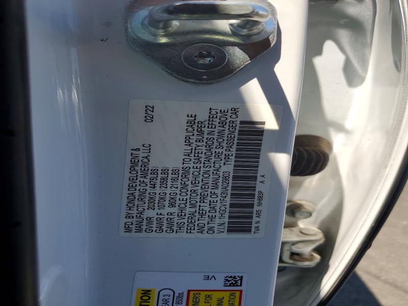 Продаж на аукціоні авто 2022 Honda Accord, vin: 1HGCV1F43NA029803, номер лоту: 54197686