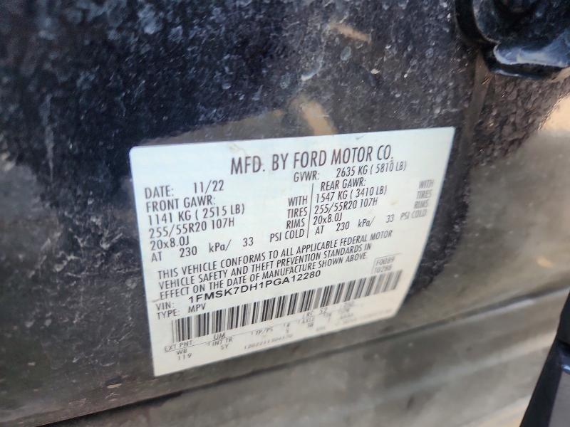 54841526 :رقم المزاد ، 1FMSK7DH1PGA12280 vin ، 2023 Ford Explorer مزاد بيع