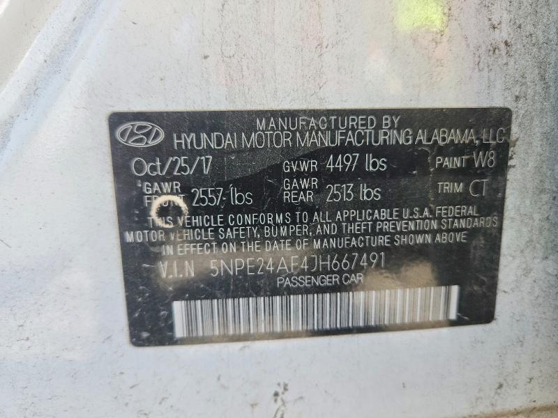 Aukcja sprzedaży 2018 Hyundai Sonata, vin: 5NPE24AF4JH667491, numer aukcji: 54120536