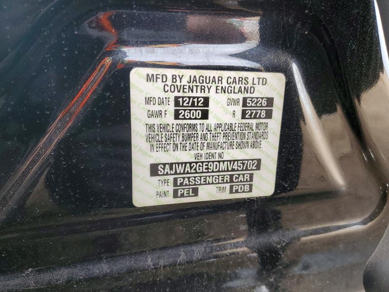 Aukcja sprzedaży 2013 Jaguar Xjl, vin: SAJWA2GE9DMV45702, numer aukcji: 55012726