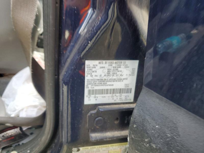 53800946 :رقم المزاد ، 1FTWW31P07EA75526 vin ، 2007 Ford F350 مزاد بيع