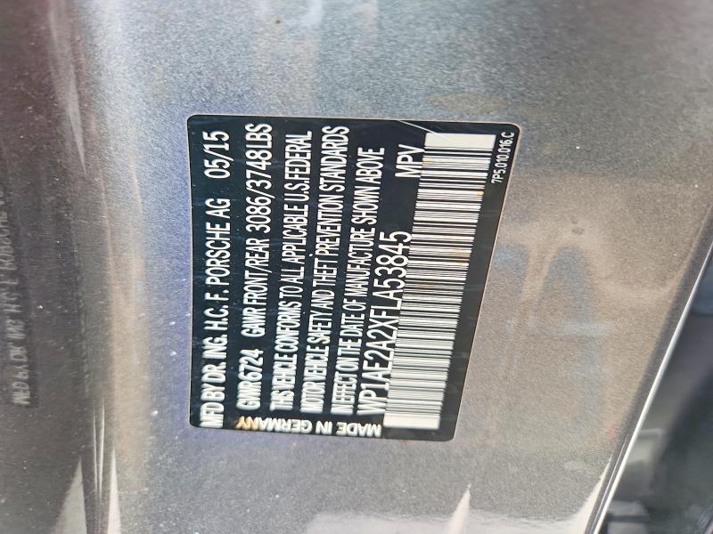 Продажа на аукционе авто 2015 Porsche Cayenne, vin: WP1AE2A2XFLA53845, номер лота: 54494036