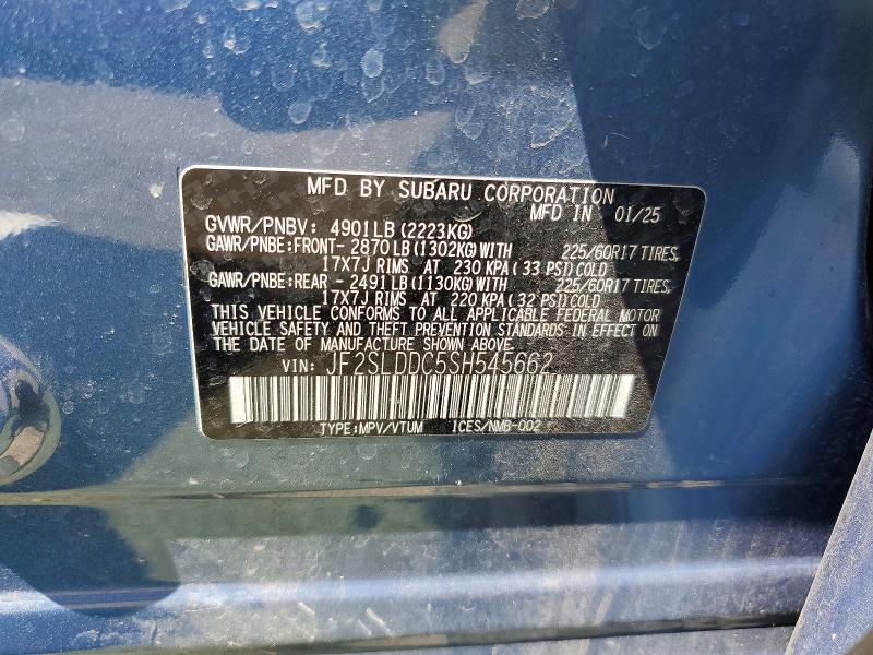 Aukcja sprzedaży 2025 Subaru Forester, vin: JF2SLDDC5SH545662, numer aukcji: 53540476