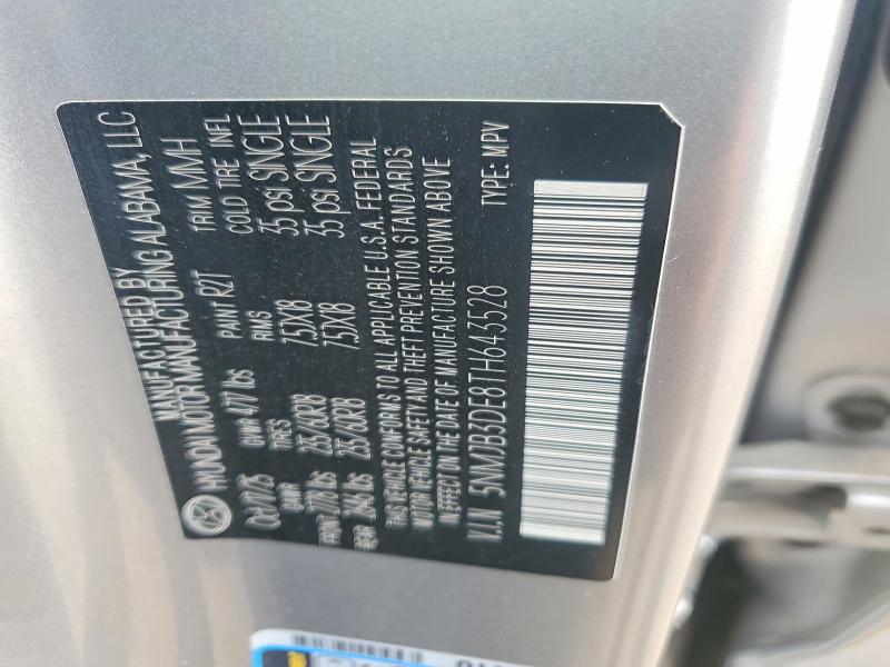 2026 Hyundai Tucson მანქანა იყიდება აუქციონზე, vin: 5NMJB3DE8TH643528, აუქციონის ნომერი: 54643766