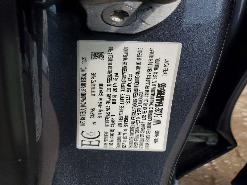 2021 Tesla Model 3 მანქანა იყიდება აუქციონზე, vin: 5YJ3E1EA4MF095465, აუქციონის ნომერი: 50635256
