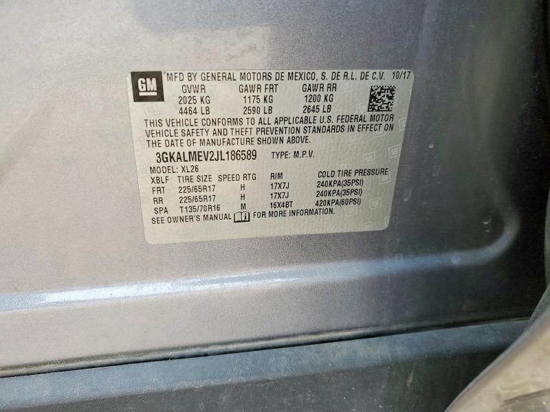 Продажа на аукционе авто 2018 Gmc Terrain, vin: 3GKALMEV2JL186589, номер лота: 52229336