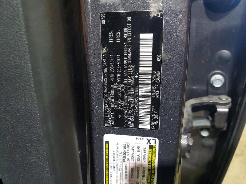 2025 Lexus Rx 350 მანქანა იყიდება აუქციონზე, vin: 2T2BAMCA8SC121980, აუქციონის ნომერი: 53585696