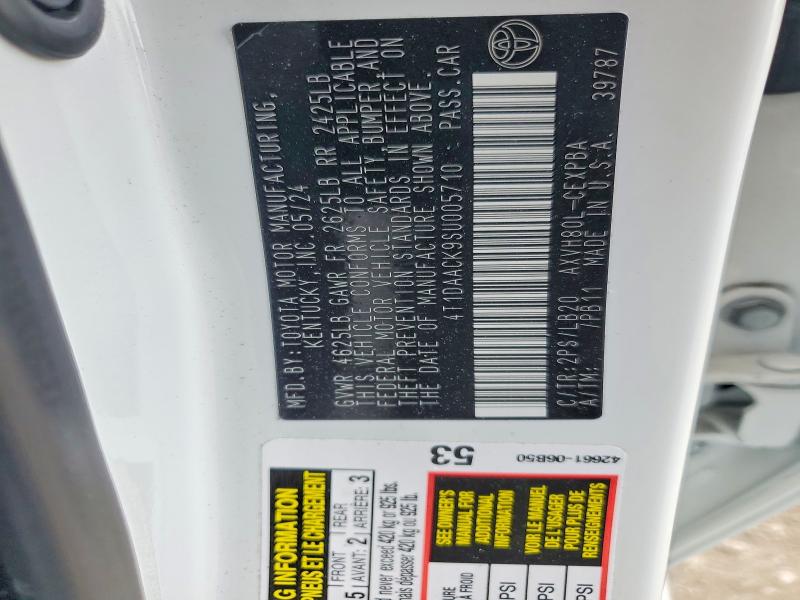 53440516 :رقم المزاد ، 4T1DAACK9SU005710 vin ، 2025 Toyota Camry مزاد بيع