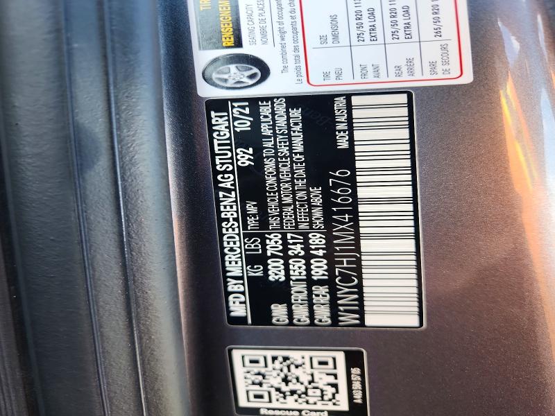 Aukcja sprzedaży 2021 Mercedes-benz G, vin: W1NYC7HJ1MX416676, numer aukcji: 51920916