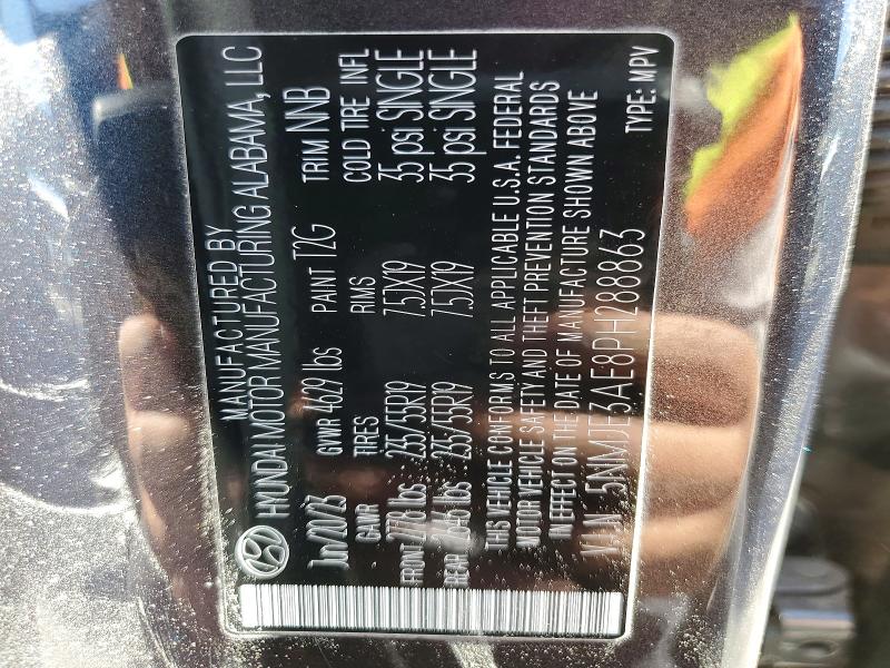 2023 Hyundai Tucson მანქანა იყიდება აუქციონზე, vin: 5NMJE3AE8PH288863, აუქციონის ნომერი: 53410866