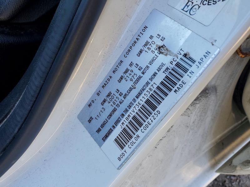 51406676 :رقم المزاد ، JM1BM1V73E1153871 vin ، 2014 Mazda 3 مزاد بيع