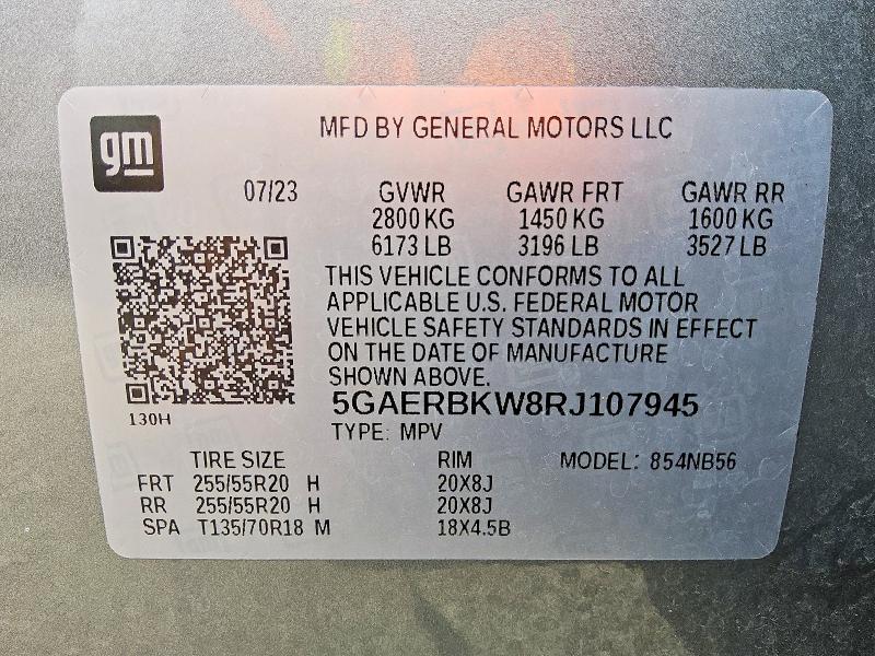 Aukcja sprzedaży 2024 Buick Enclave, vin: 5GAERBKW8RJ107945, numer aukcji: 52255686