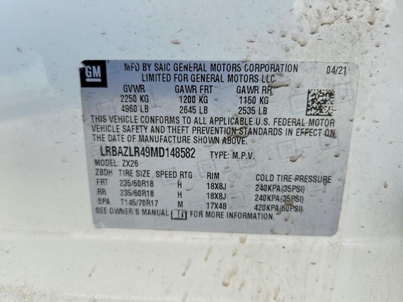 Продажа на аукционе авто 2021 Buick Envision, vin: LRBAZLR49MD148582, номер лота: 52194326
