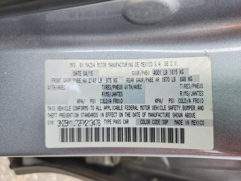 Aukcja sprzedaży 2015 Mazda 3, vin: 3MZBM1U72FM213478, numer aukcji: 54821836