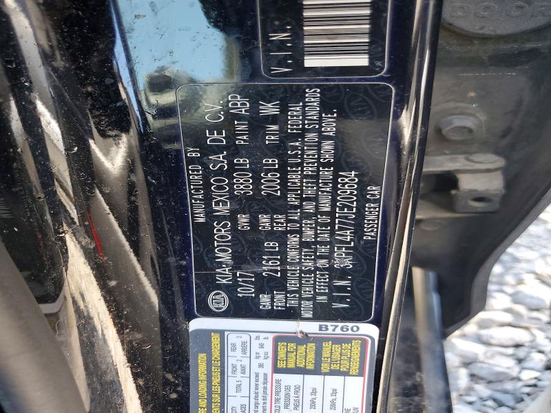 53951876 :رقم المزاد ، 3KPFL4A77JE209684 vin ، 2018 Kia Forte مزاد بيع