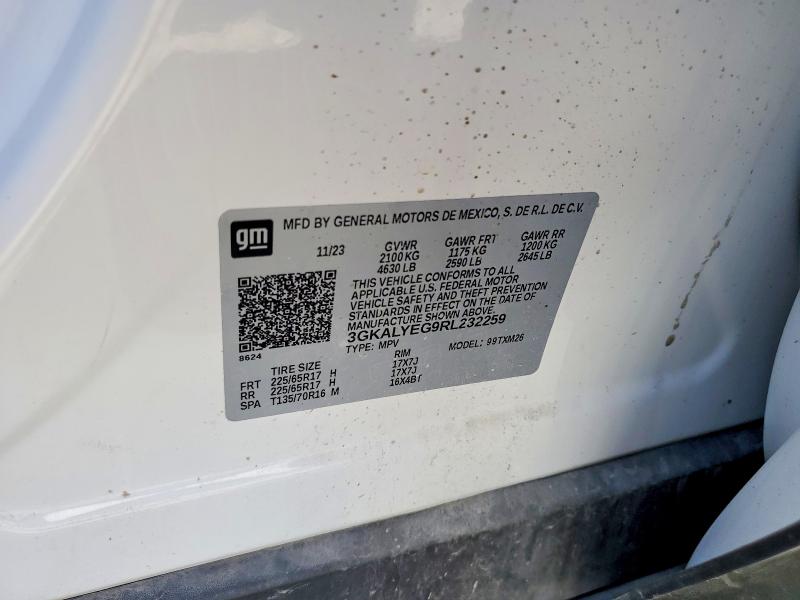 52656956 :رقم المزاد ، 3GKALYEG9RL232259 vin ، 2024 Gmc Terrain مزاد بيع