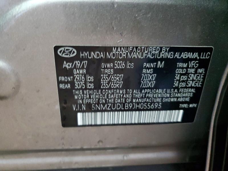 Продаж на аукціоні авто 2018 Hyundai Santa Fe Sport, vin: 5NMZUDLB9JH055693, номер лоту: 52130236