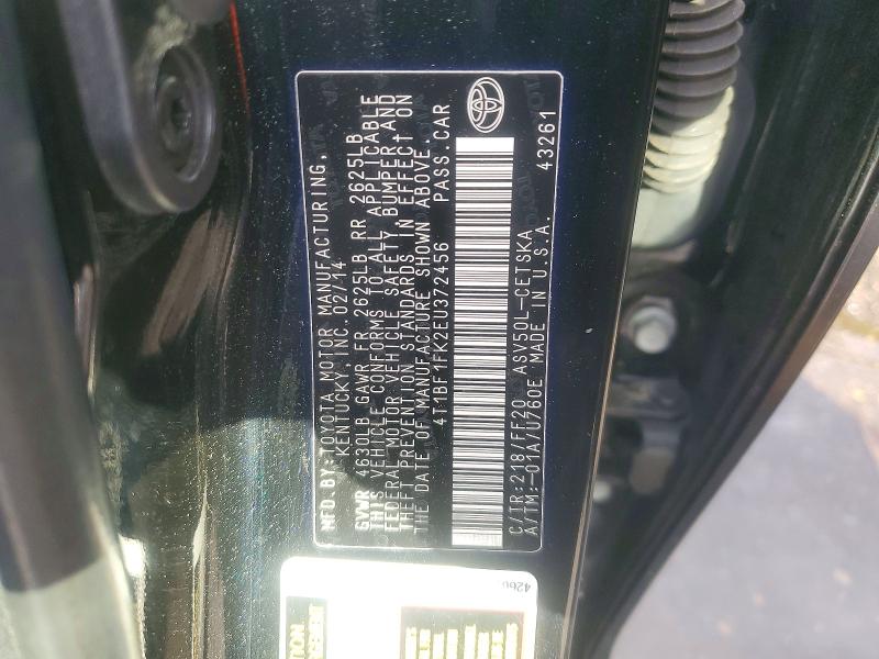 Продажа на аукционе авто 2014 Toyota Camry, vin: 4T1BF1FK2EU372456, номер лота: 53573836