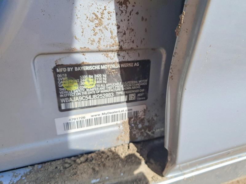 Aukcja sprzedaży 2018 Bmw 530e, vin: WBAJA9C54JB252883, numer aukcji: 55317156