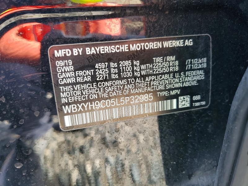 55256456 :رقم المزاد ، WBXYH9C05L5P32985 vin ، 2020 Bmw X2 مزاد بيع
