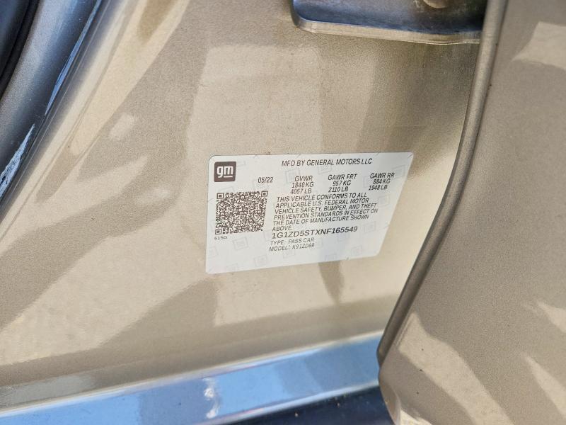 Aukcja sprzedaży 2022 Chevrolet Malibu, vin: 1G1ZD5STXNF165549, numer aukcji: 53241816