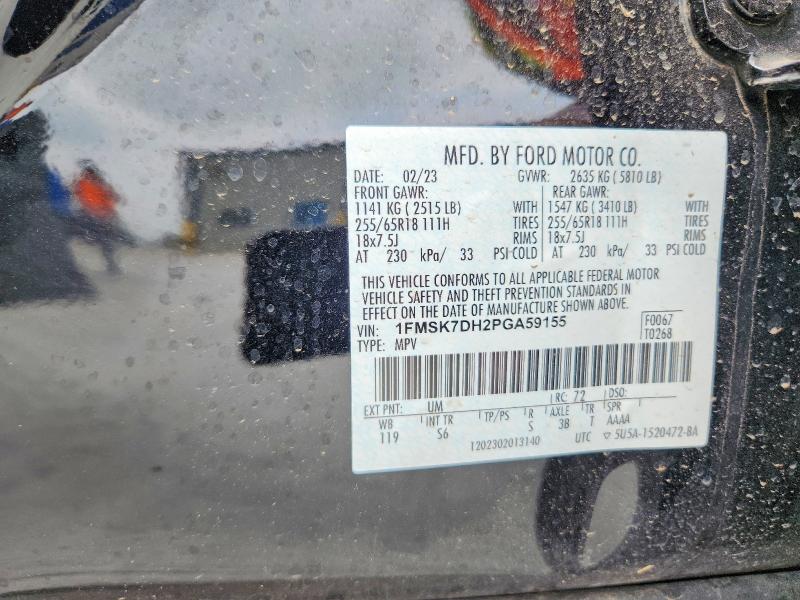 Продаж на аукціоні авто 2023 Ford Explorer, vin: 1FMSK7DH2PGA59155, номер лоту: 53634406