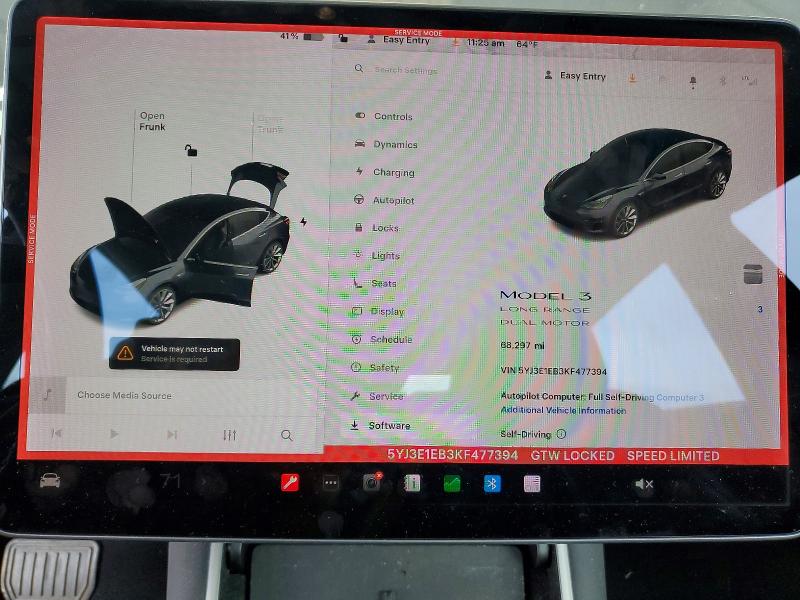 Aukcja sprzedaży 2019 Tesla Model 3, vin: 5YJ3E1EB3KF477394, numer aukcji: 50670926
