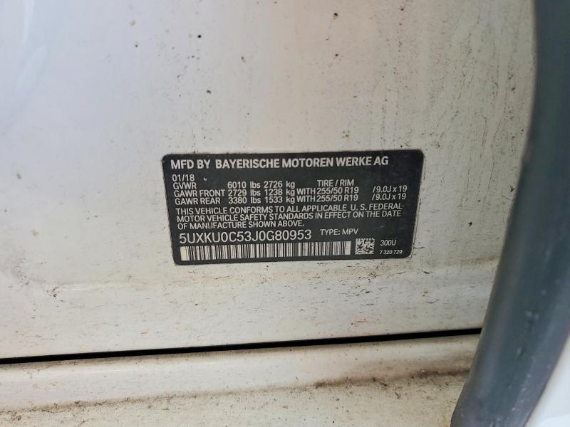 2018 Bmw X6 მანქანა იყიდება აუქციონზე, vin: 5UXKU0C53J0G80953, აუქციონის ნომერი: 53309776