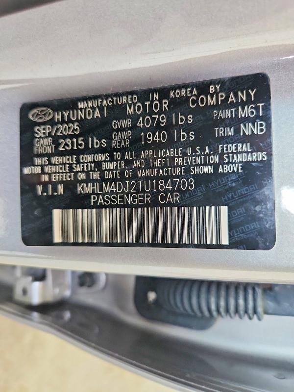 Aukcja sprzedaży 2026 Hyundai Elantra Hybrid, vin: KMHLM4DJ2TU184703, numer aukcji: 54311016