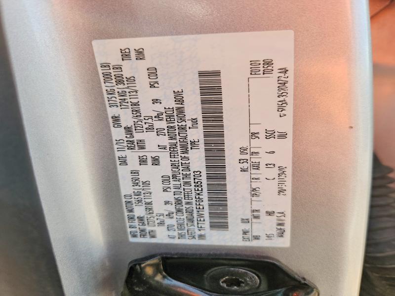 Продажа на аукционе авто 2015 Ford F150, vin: 1FTEW1EF6FKE85703, номер лота: 53140906