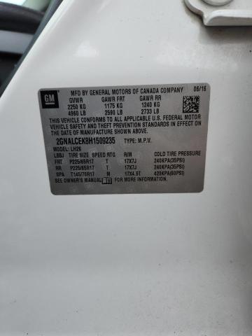 Aukcja sprzedaży 2017 Chevrolet Equinox, vin: 2GNALCEK8H1509235, numer aukcji: 52572756
