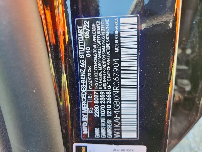 Aukcja sprzedaży 2022 Mercedes-benz C, vin: W1KAF4GB0NR067904, numer aukcji: 53849676