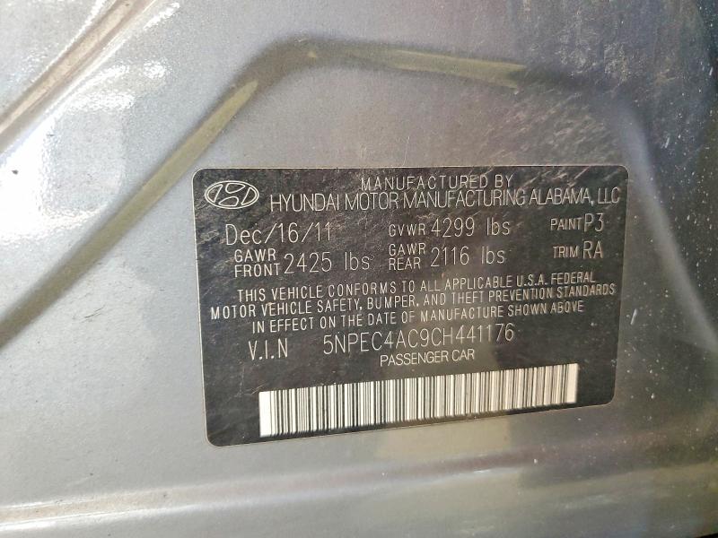 Aukcja sprzedaży 2012 Hyundai Sonata, vin: 5NPEC4AC9CH441176, numer aukcji: 53356816