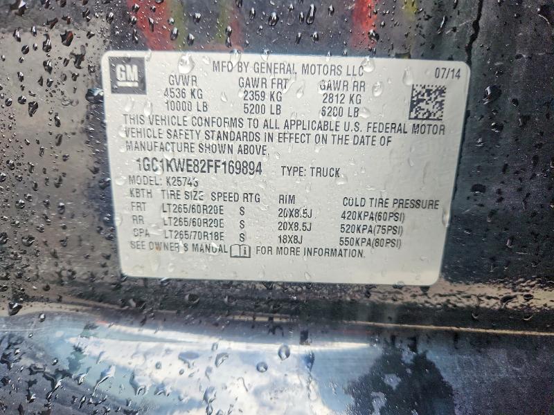 Продаж на аукціоні авто 2015 Chevrolet Silverado, vin: 1GC1KWE82FF169894, номер лоту: 54329446