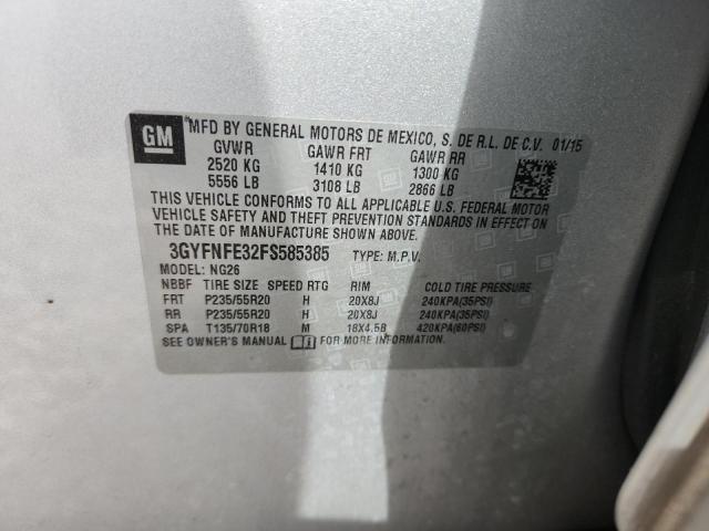Продаж на аукціоні авто 2015 Cadillac Srx, vin: 3GYFNFE32FS585385, номер лоту: 48592876