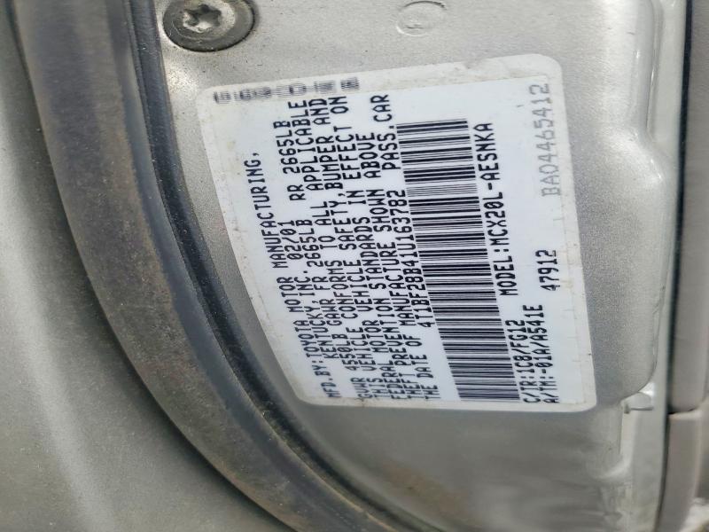 2001 Toyota Avalon მანქანა იყიდება აუქციონზე, vin: 4T1BF28B41U163782, აუქციონის ნომერი: 54259766