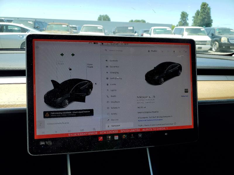 Продаж на аукціоні авто 2019 Tesla Model 3, vin: 5YJ3E1EB5KF199839, номер лоту: 53843476